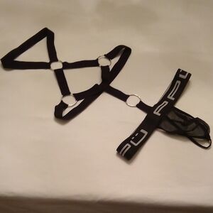 Black Thong & Harness